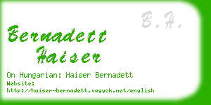 bernadett haiser business card
